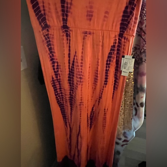 NEW WT  Bisou Bisou Orange & Purple Dress,  Size Small but plenty stretchable - Picture 5 of 7